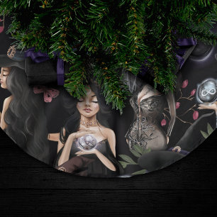 Wir sind die Töchter von Hexen, die man nicht bren Polyester Weihnachtsbaumdecke