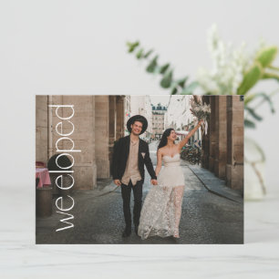 Wir sind durchgebrannt Elegante Foto-Rezeption Dur Einladung