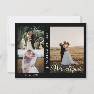 Wir sind durchgebrannt Foto-Collage Hochzeitsankün Einladung