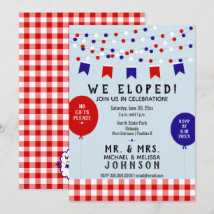 Wir sind durchgebrannt! Picknick-Party Grillfest B Einladung