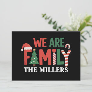Wir sind ein Personalisiertes Weihnachtsfamilienpa Feiertagskarte