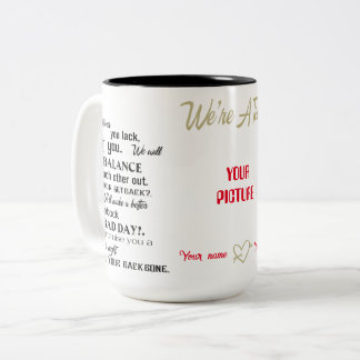 Wir sind ein Team, ein Geschenk zum Hochzeitstag,  Zweifarbige Tasse