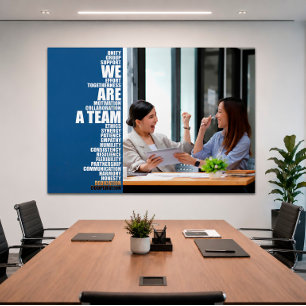 WIR SIND EIN TEAM Inspirierende Wandkunst für Büro Poster