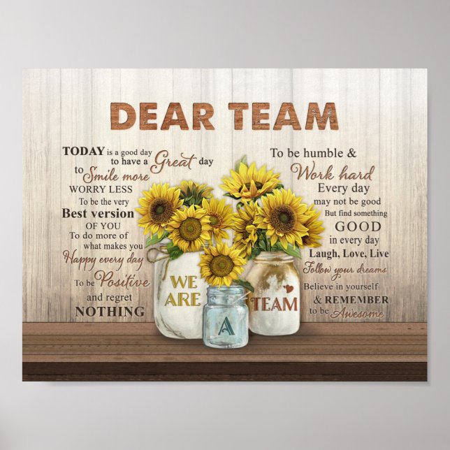 Wir sind ein Team Poster Wall Art Prints (Vorne)