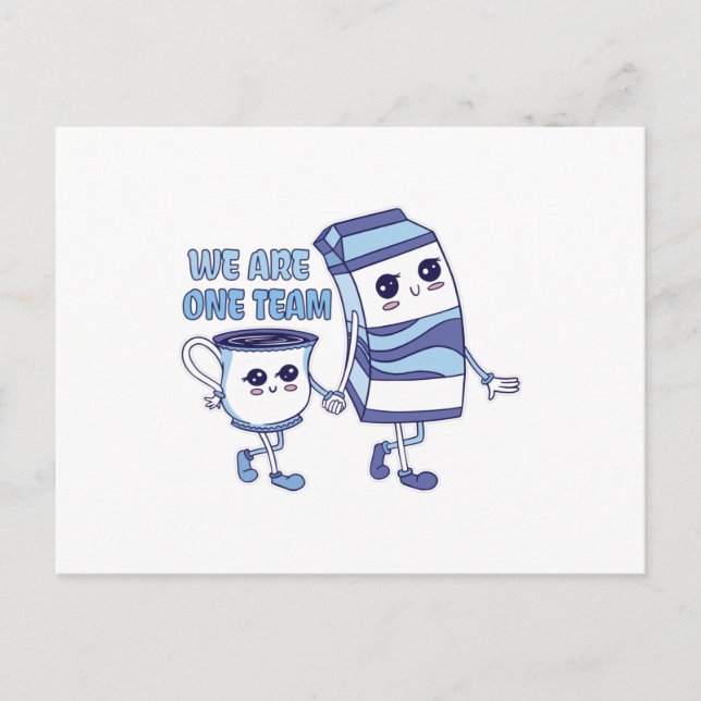 Wir sind ein Team Postkarte (Vorderseite)