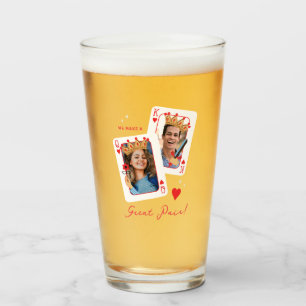 Wir sind ein tolles Paar zum Valentinstag Glas