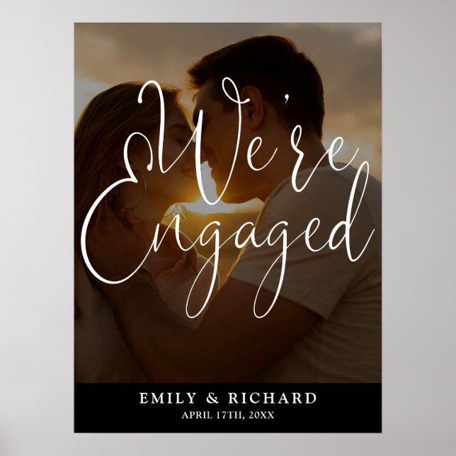 Wir sind ein Verlobtes Foto-Willkommenszeichen der Poster (Vorne)