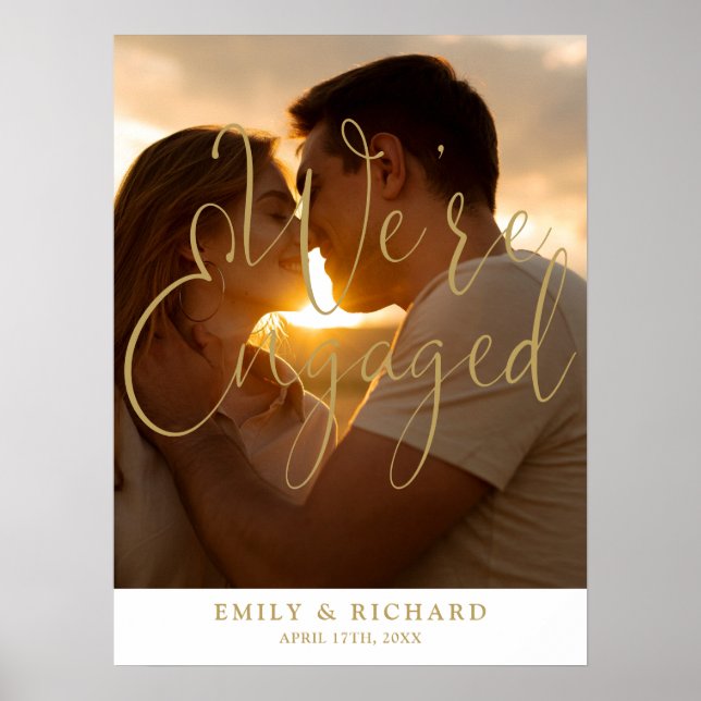 Wir sind ein Verlobtes Foto-Willkommenszeichen der Poster (Vorne)