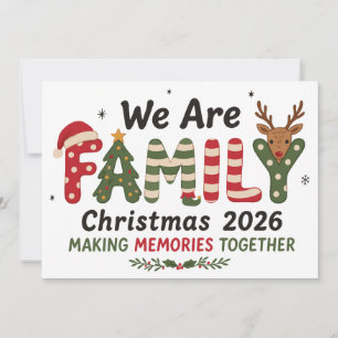 Wir sind eine Familie Weihnachten 2026 Erinnerunge Einladung
