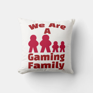 Wir sind eine Gaming-Familie Lustige Meeple-Kunst Kissen