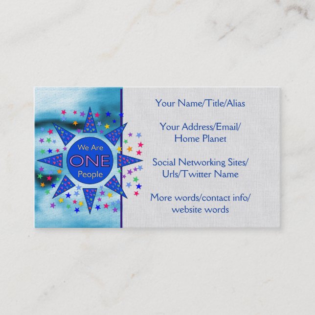 Wir sind eine Leute Visitenkarte (Vorderseite)