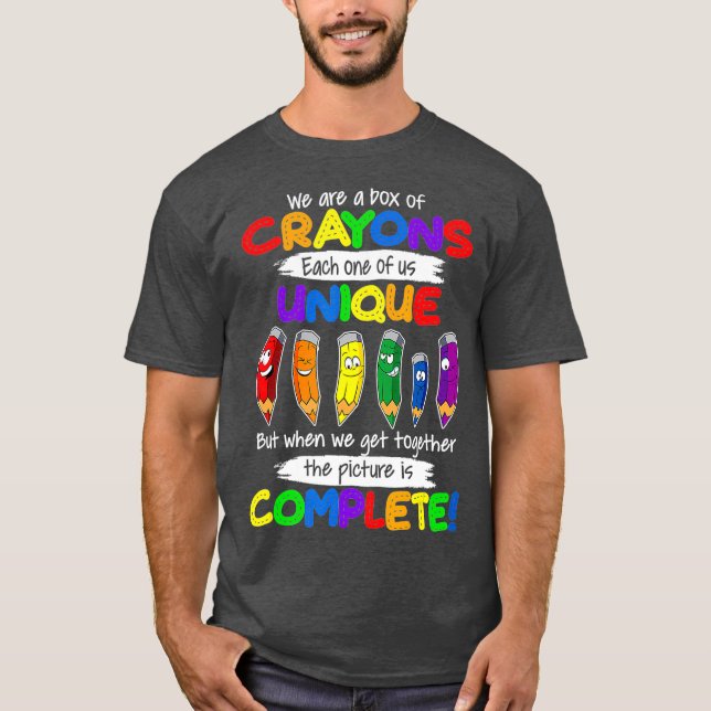 Wir sind eine Schachtel von Crayons jeder von uns  T-Shirt (Vorderseite)