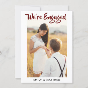 Wir sind eine Verlobte Personalisierte Foto-Engage