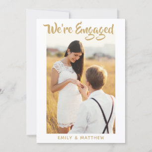 Wir sind eine Verlobte Personalisierte Foto-Engage