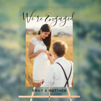 Wir sind eine Verlobte Personalisierte Foto-Engage