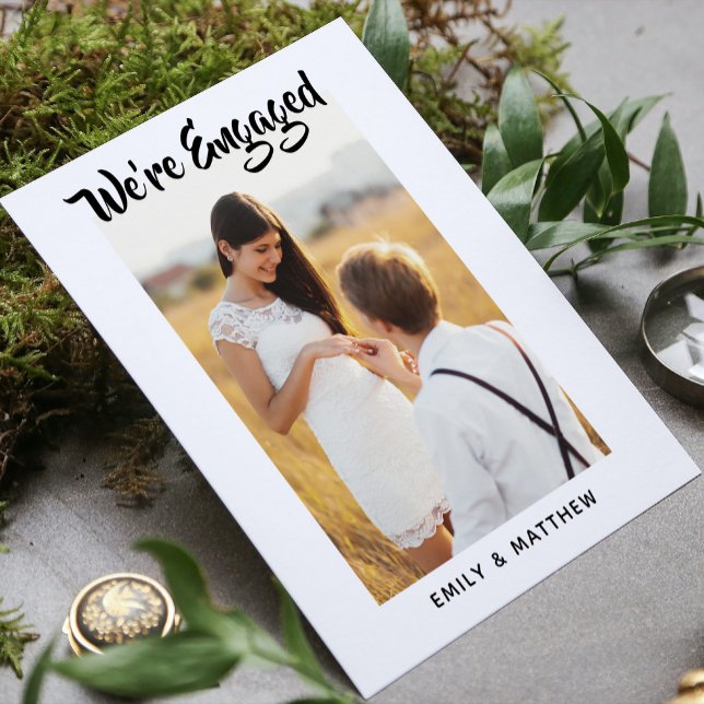 Wir sind eine Verlobte Personalisierte Foto-Engage Postkarte (Von Creator hochgeladen)