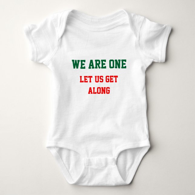 Wir sind eins baby strampler (Vorderseite)