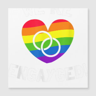 Wir sind engayged Gay Verlobung Magnetkarte