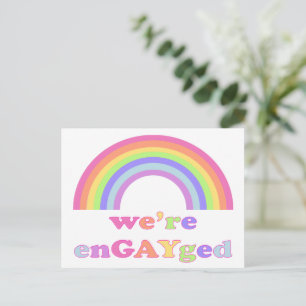 Wir sind enGAYged - LGBT / Gay Pride Rainbow Postkarte
