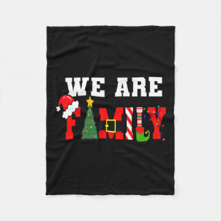 Wir sind familiäre Weihnachten Pajamas Spaß Match Fleecedecke