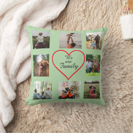 Wir sind Familie Herz 8 Foto-Collage-Kissen Kissen
