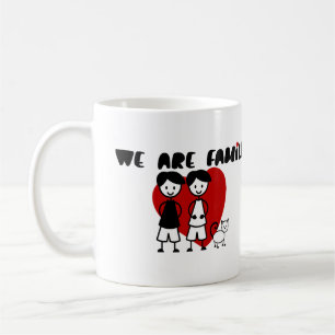 Wir sind Familie - schwule Familie zwei Männer und Kaffeetasse