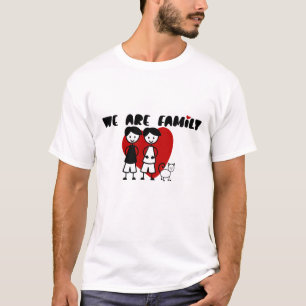Wir sind Familie - Schwule zwei Männer und Katze T-Shirt