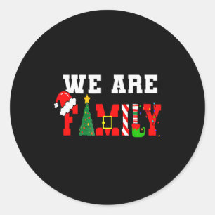 Wir sind Familien-Weihnachts-Pyjamas Lustige passe Runder Aufkleber