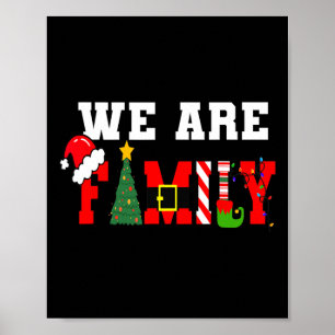 Wir sind Familien-Weihnachtspyjamas Lustige passen Poster
