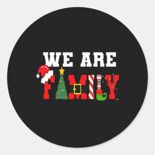 Wir sind Familien-Weihnachtspyjamas Lustige passen Runder Aufkleber