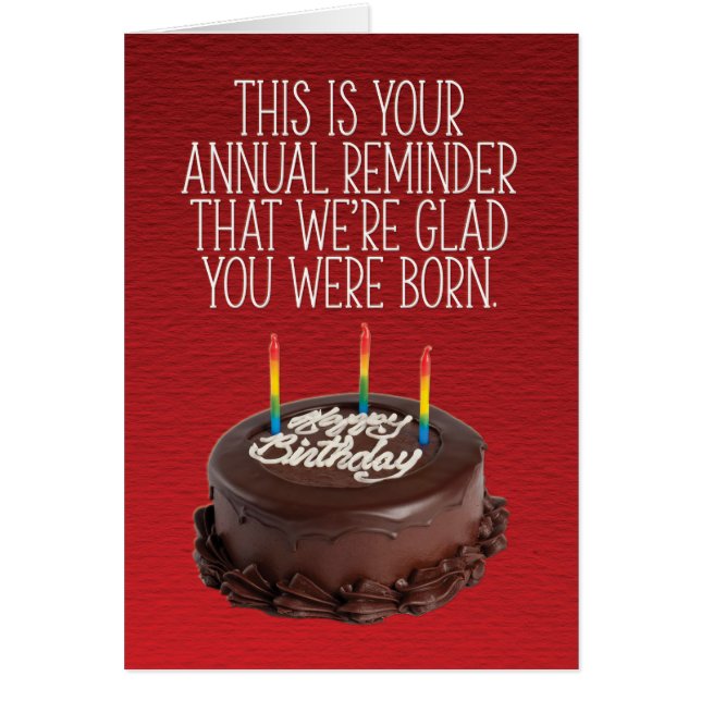 "Wir sind froh, dass du Geboren warst" Funny Birth (Vorne)