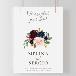 Wir sind froh, dass Sie hier sind Classic Wedding Poster
