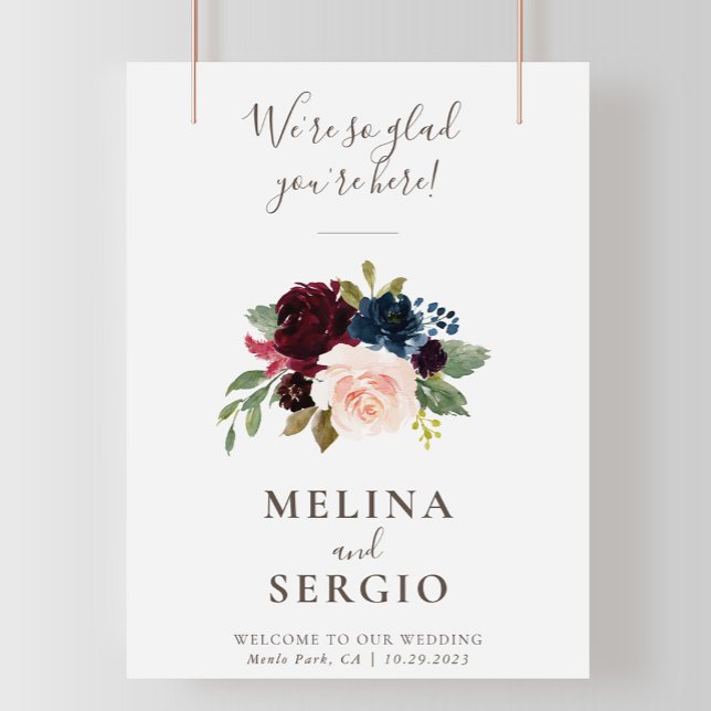 Wir sind froh, dass Sie hier sind Classic Wedding  Poster (Von Creator hochgeladen)