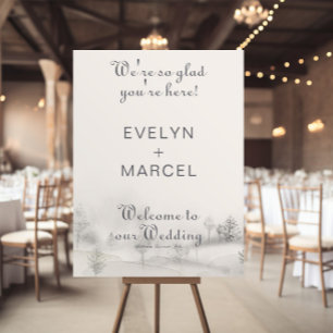 Wir sind froh, dass Sie hier sind Winter Wedding W Poster
