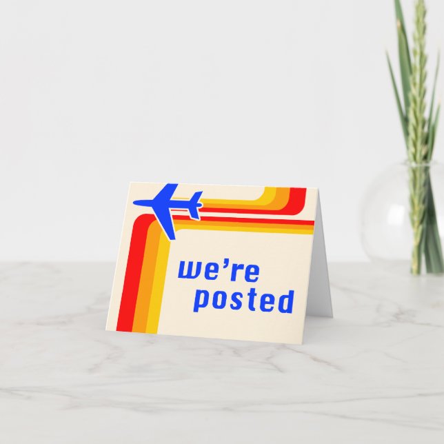 wir sind gepostet Ankündigung : Retro-Flugzeug (Vorderseite)