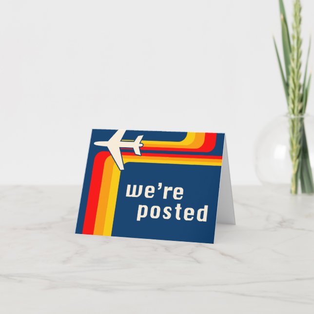 wir sind gepostet Ankündigung : Retro-Flugzeug (Vorderseite)