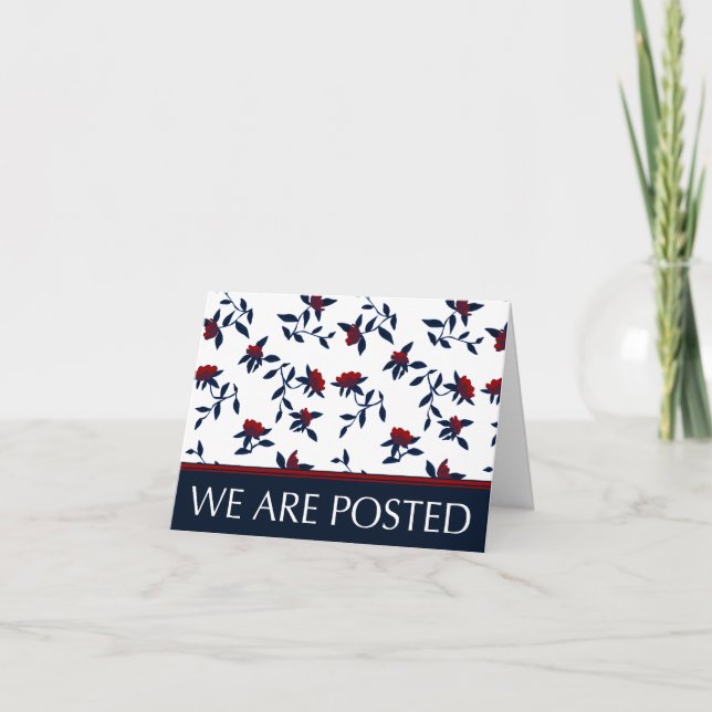 wir sind gepostete Ankündigung : Vintage Blumen (Vorderseite)