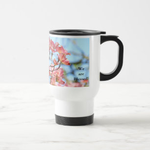 Wir sind gesegnet! Kaffeemaschine Pink Dogwood Reisebecher