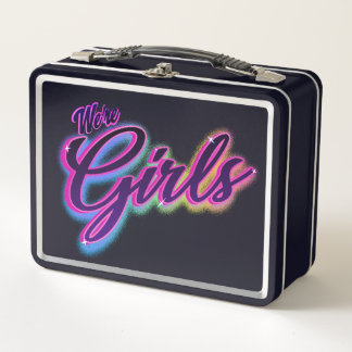Wir sind Girls USA © Sammelbuntes Metall-Lunchbox Metall Brotdose
