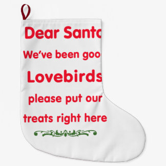 wir sind gute Lovebirds gewesen Großer Weihnachtsstrumpf