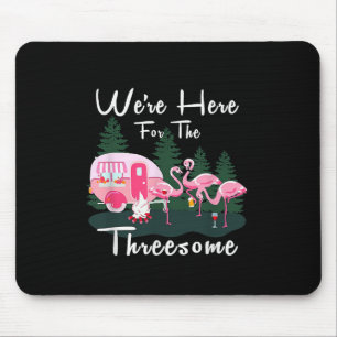 Wir sind hier für den Dreier Lustige Flamingos Cam Mousepad