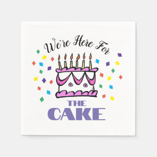Wir sind hier für den Kuchen Napkins Serviette