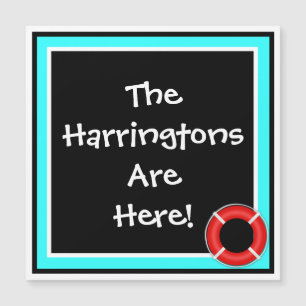 Wir sind hier Personalisiert Stateroom Door Marker Magnetkarte