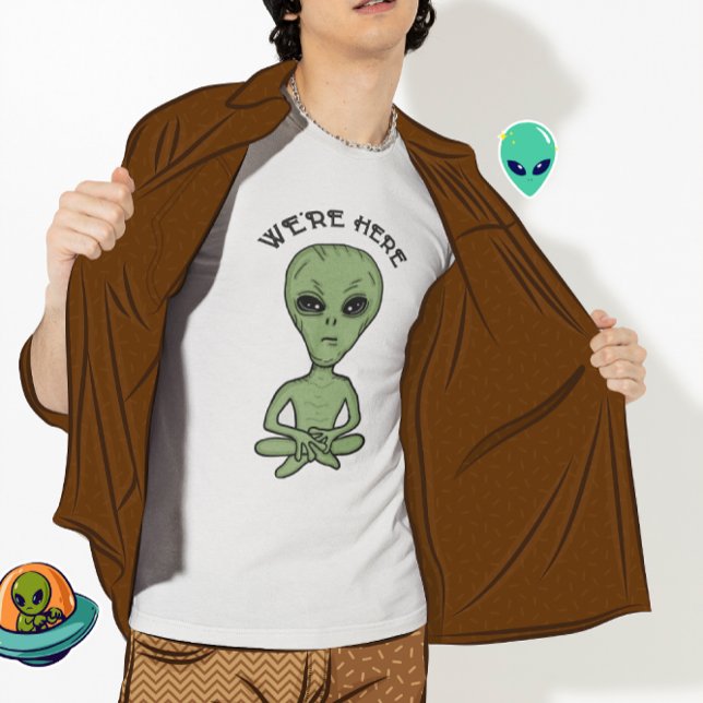 Wir sind hier UFO Alien Invasion Extra Terrestrial T-Shirt (Von Creator hochgeladen)