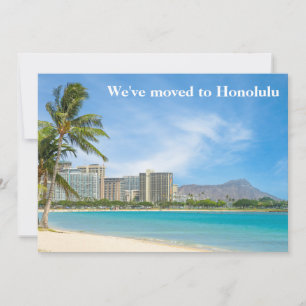 Wir sind in das Honolulu Beach Foto Custom Moving  Ankündigung