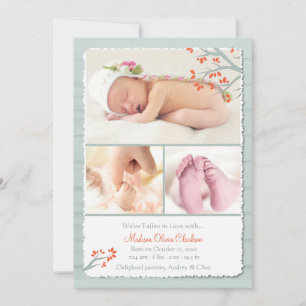 Wir sind in der Liebe gefallen Foto Geburtsankündi Ankündigung