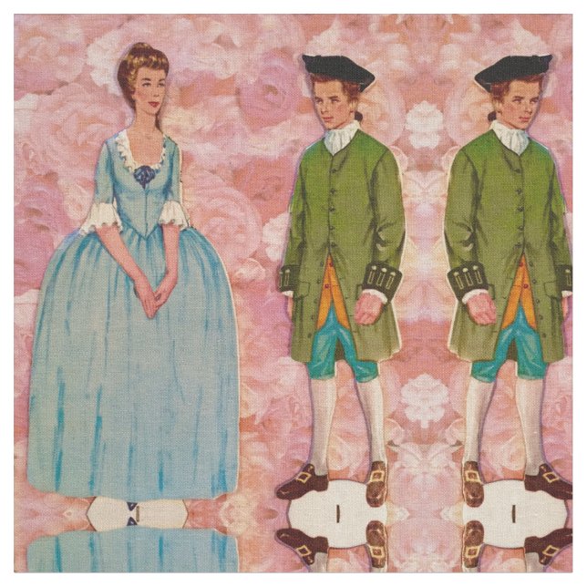 Wir sind in Liebe in Rose Fabric Stoff (Nahaufnahme)