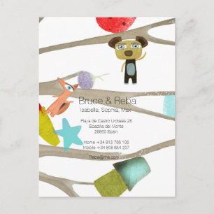 Wir sind in Spanien umgezogen Ankündigungspostkarte