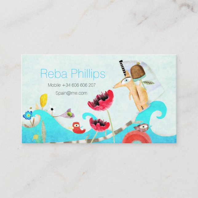 Wir sind in Spanien umgezogen Visitenkarte (Vorderseite)