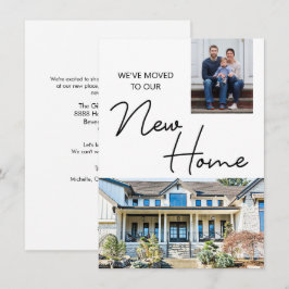 Wir sind in unser neues, benutzerdefiniertes Foto Feiertagskarte